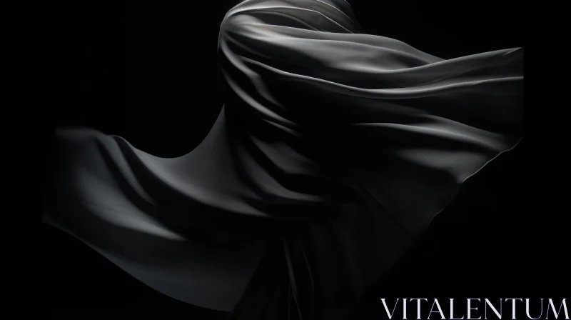 Ethereal White Silk Fabric 3D Rendering AI Image