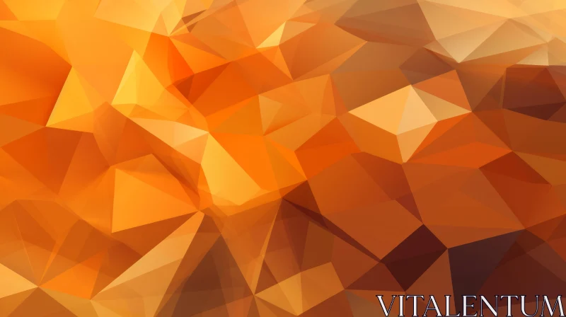 Golden Geometric Pattern | Abstract Polygonal Background AI Image