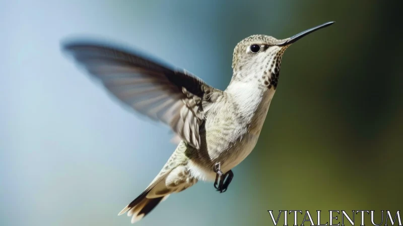 Graceful Hummingbird in Flight AI Image