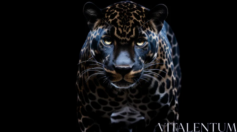 Majestic Black Panther Wildlife Photography AI Image