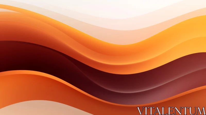 Orange Waves Abstract Background - Captivating Design AI Image