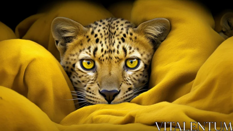 Intense Leopard Close-up - Studio Shot AI Image