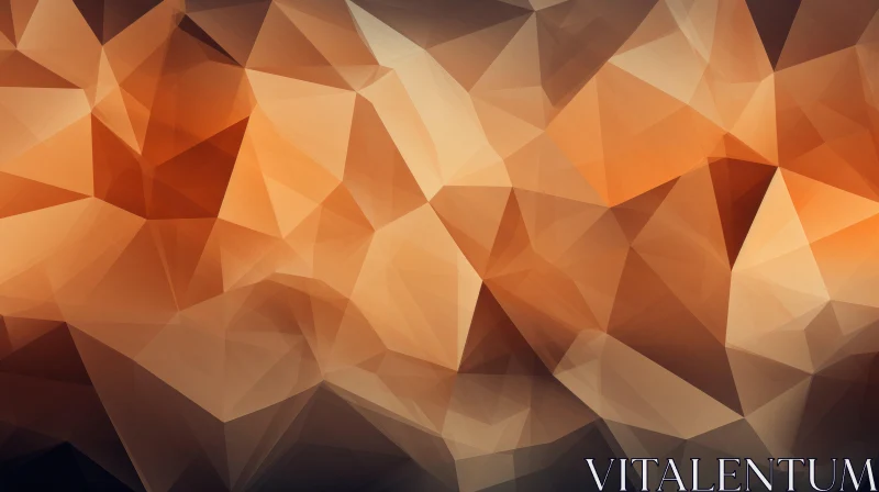 AI ART Brown Polygonal Triangles Background