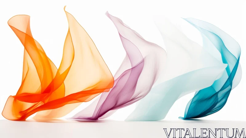 Colorful Silk Fabric Display | Fashion Design Illustration AI Image