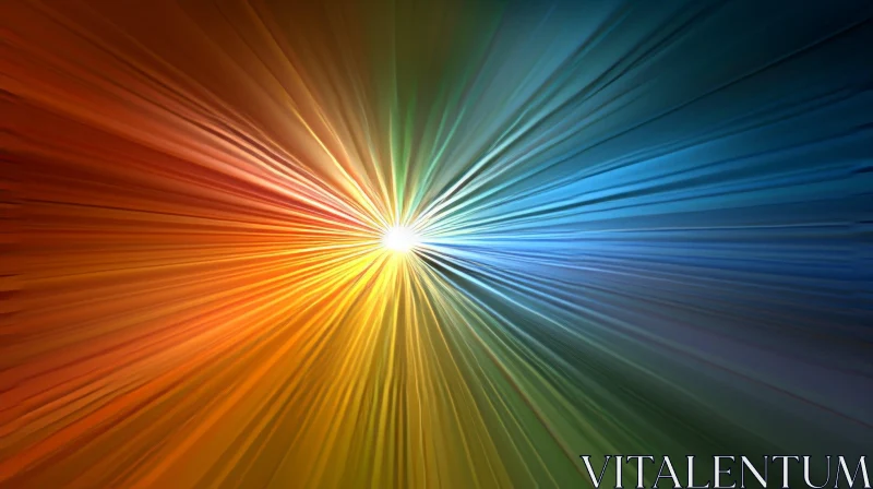 Vivid Abstract Sun Rays - Colorful Light Artwork AI Image