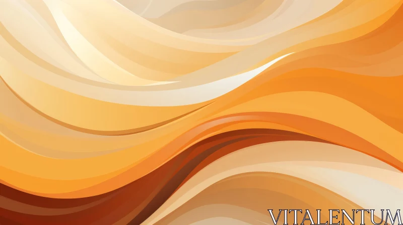 Enigmatic Waves: Abstract Orange and Brown Background AI Image