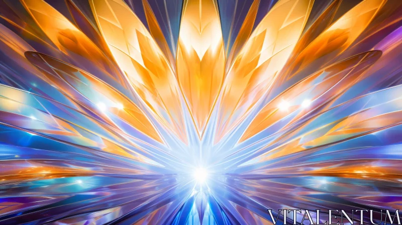 AI ART Colorful Abstract Design with Light Rays | Wall Art
