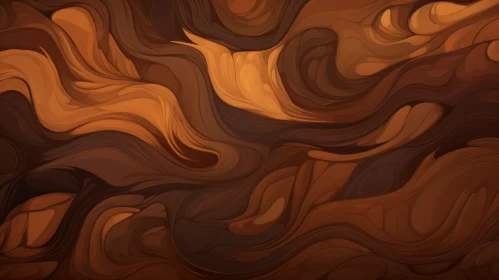 Brown Swirls Chaotic Pattern Graphic Design