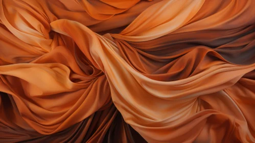Luxurious Orange Silk Fabric Texture