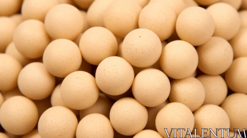 Close-up of Round Light Brown Candy Balls | Vibrant Colors AI Image