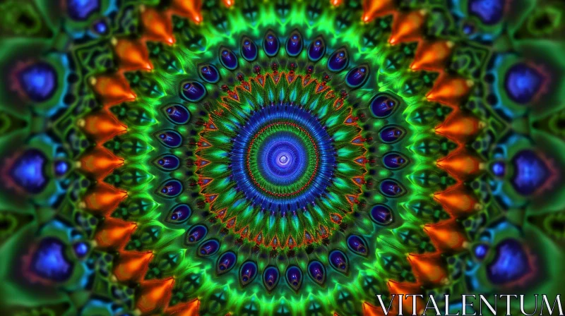 Symmetrical Kaleidoscope Design for Artistic Inspiration AI Image