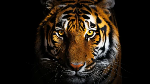 Intense Tiger Portrait: Captivating Animal Photography