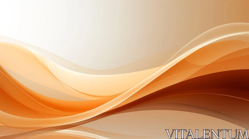 Orange Wave Abstract Background - Artistic Design AI Image