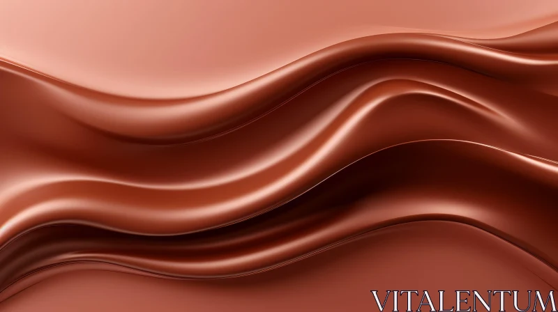 Rich Dark Chocolate Wave - Captivating Flowing Dessert AI Image