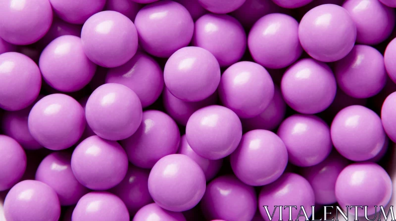 Close-up Image of Purple Candy Balls | Abstract Art AI Image