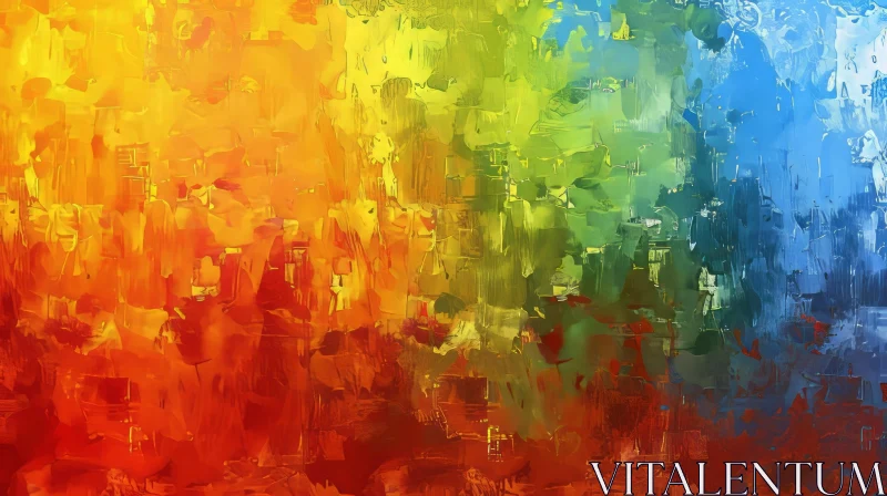 Colorful Abstract Painting with Bright Colors | Oil Paints AI Image