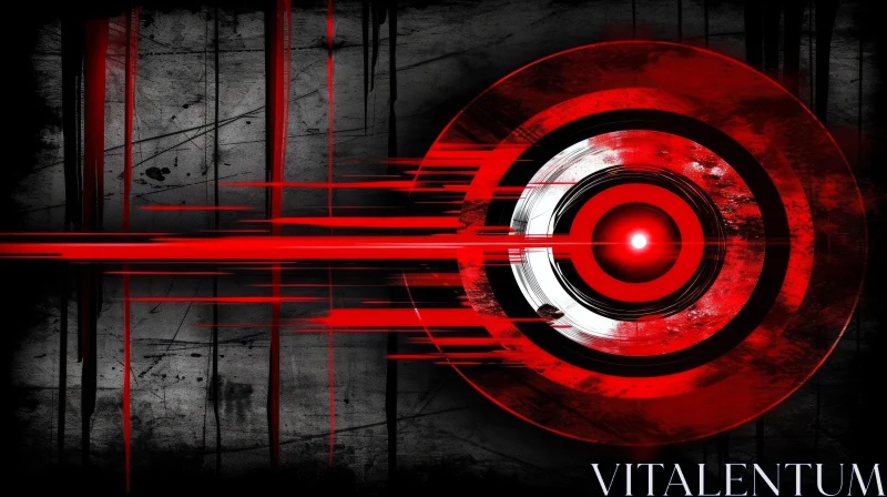 Red and Black Abstract Grunge Background with Circle AI Image