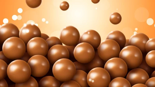 Delicious Chocolate Balls - 3D Rendering