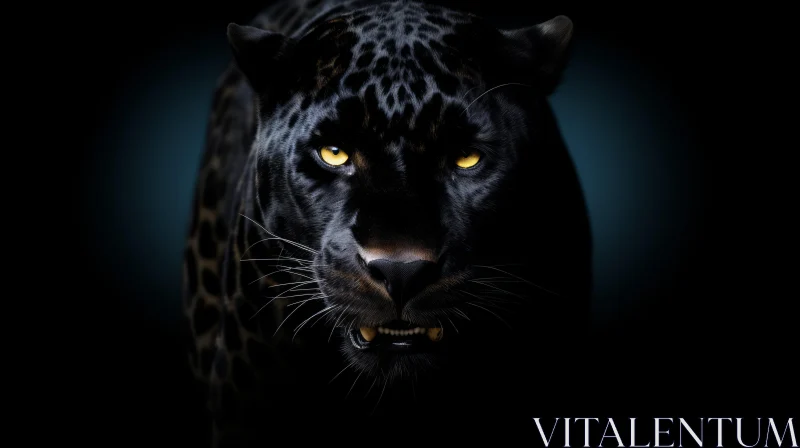 Majestic Black Panther Photography AI Image