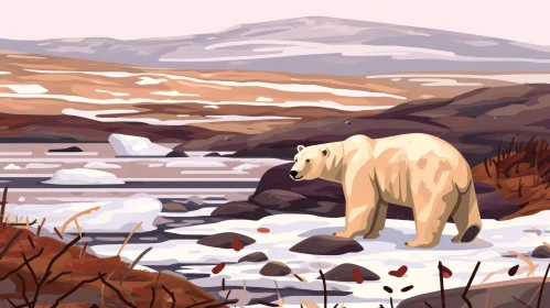 Majestic Polar Bear in Natural Habitat
