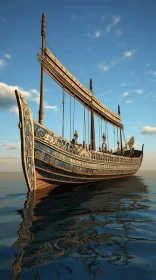 Majestic Ship in Ancient World Motifs: A Vision of Biblical Grandeur
