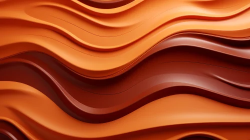 Orange Wavy 3D Surface | Seamless Abstract Art