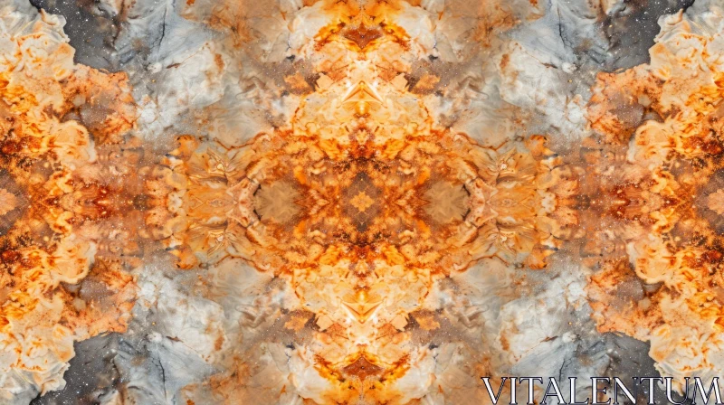 Colorful Mineral Kaleidoscope Pattern - Abstract Design Element AI Image