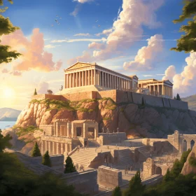 Majestic Rock: A Stunning Tribute to Greek Art and Architecture