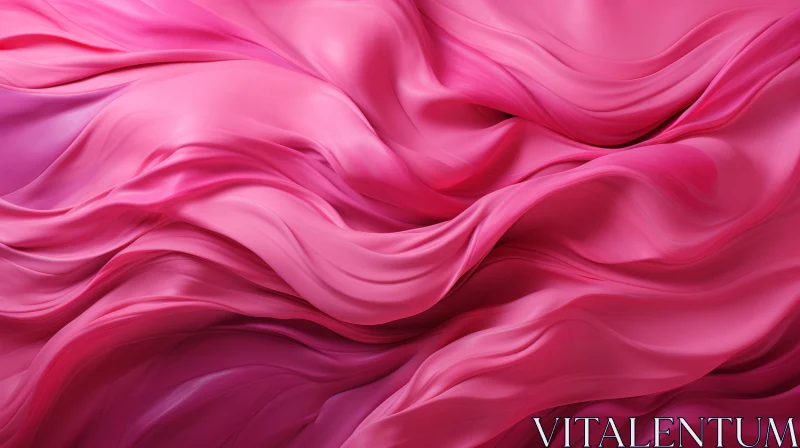 Pink Silk Fabric Texture - 3D Render Background AI Image
