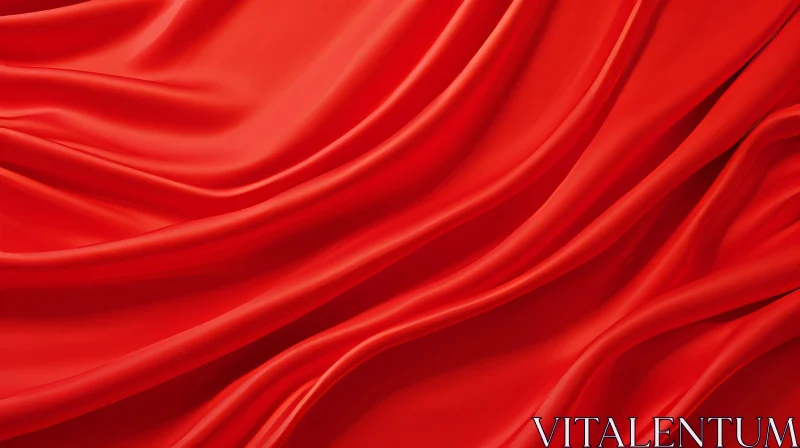 Red Silk Fabric Texture - Luxurious Background AI Image