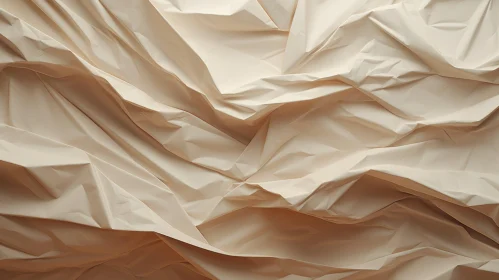 Crumpled Beige Paper Texture Background