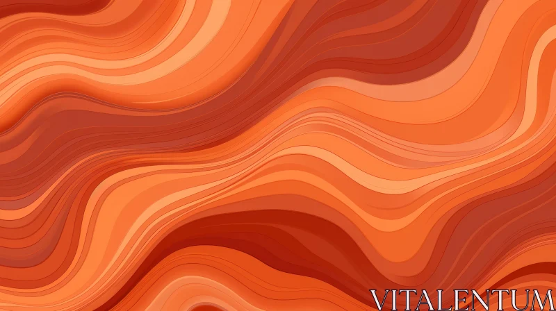 AI ART Orange Waves Abstract Background | Website Wallpaper