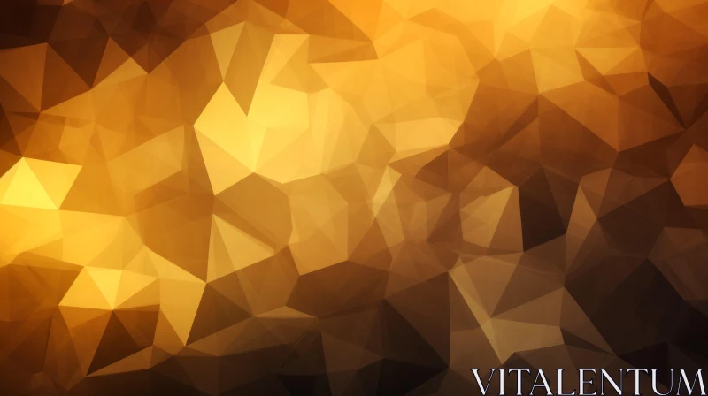 Golden Triangles - Abstract Polygonal Background AI Image