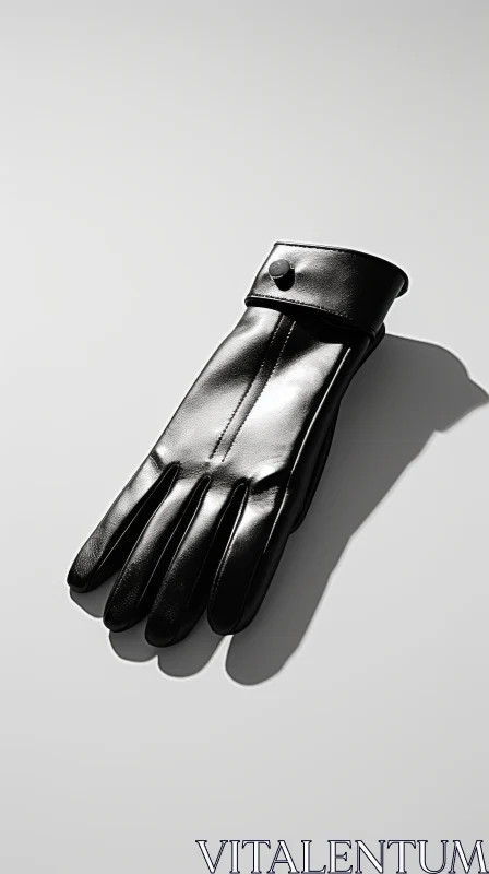 Chic Black Leather Glove - Fashion Statement AI Image