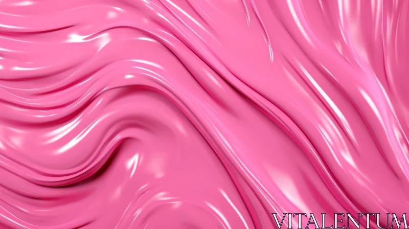 Pink Liquid 3D Render with Gentle Waves and Ripples AI Image