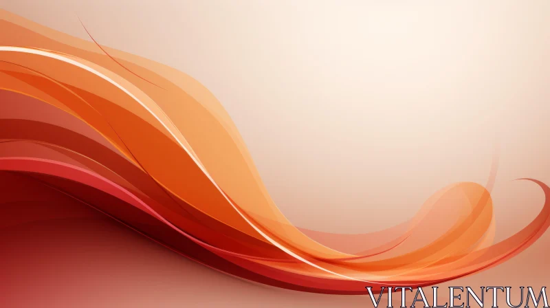 Orange Wave Abstract Background AI Image