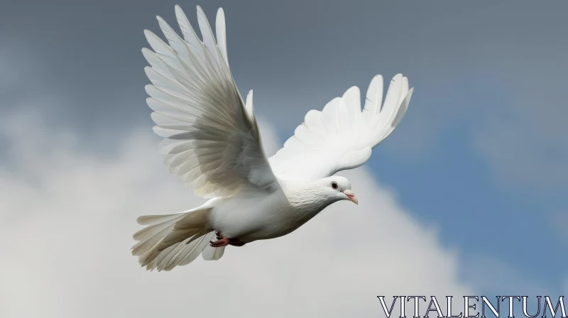 AI ART White Dove in Flight: Symbol of Peace and Hope