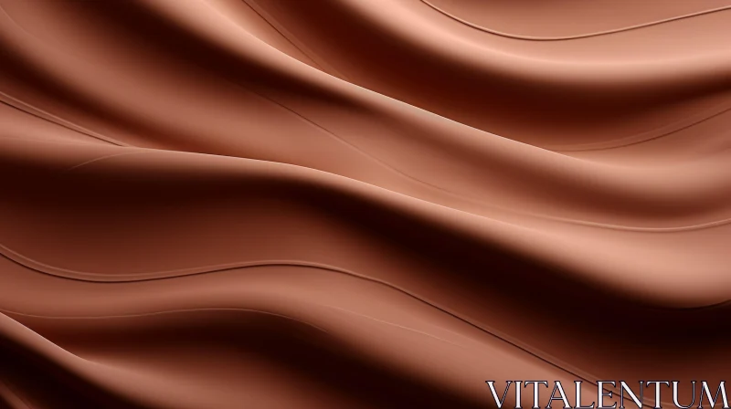Brown Silk Fabric Close-Up | Smooth Texture AI Image