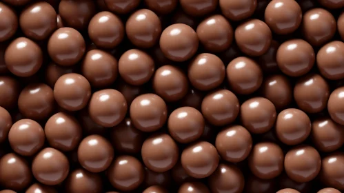 Close-Up of Perfectly Round Chocolate Balls
