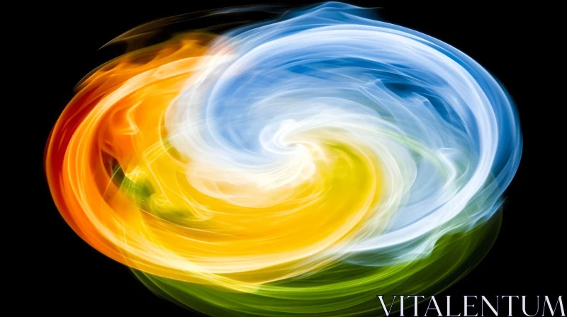Colorful Spiral Vortex Artwork AI Image