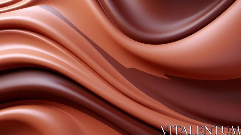Decadent Chocolate Swirl Close-up AI Image