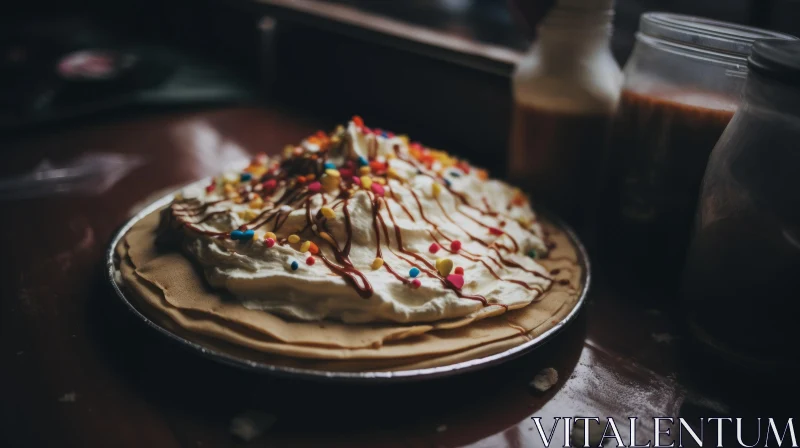 Delicious Homemade Pie with Colorful Sprinkles AI Image