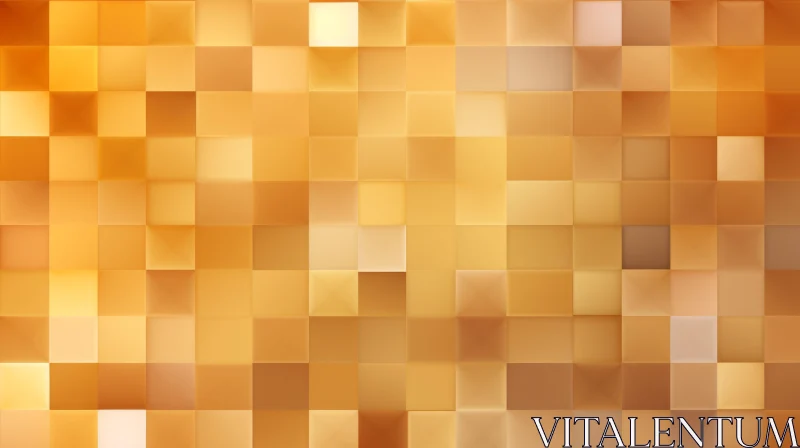 Orange Pixel Mosaic Background | Abstract Art AI Image