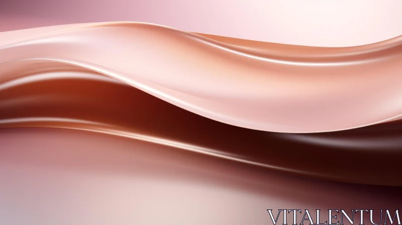 Fluid Pink Waves: 3D Render Liquid Art AI Image