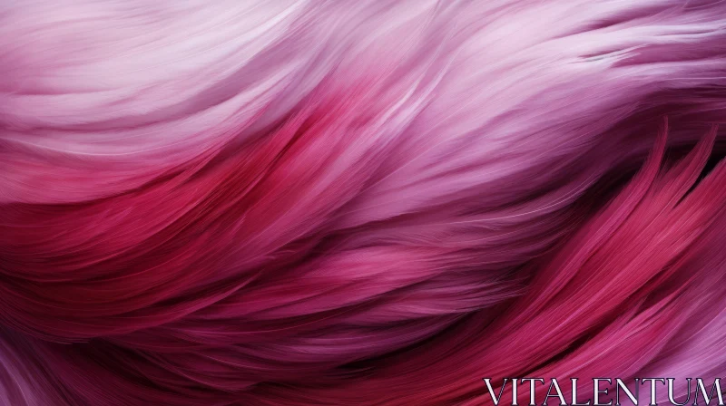 Pink Feathers Wave Pattern Background AI Image