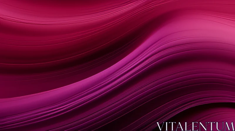 Luminous 3D Wavy Surface | Deep Purple & Pink | Luxurious Design Element AI Image