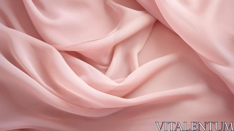 Pink Silk Fabric Close-up | Soft Texture with Movement AI Image