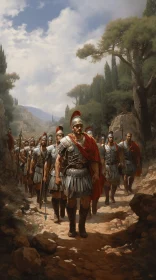 Roman Soldiers Walking Down a Path - Mythic Imagery and Powerful Portraits