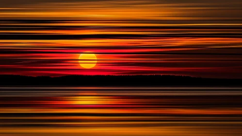 Tranquil Sunset Over Lake - Serene Nature Scene