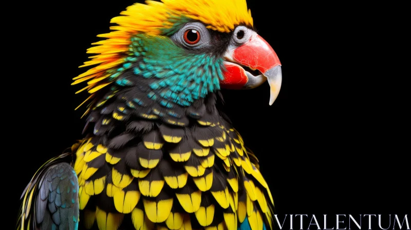 Colorful Parrot in Focus AI Image